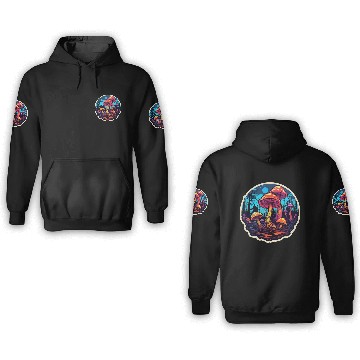 Discover Psychedelic Mushroom Forest 3D Hoodies