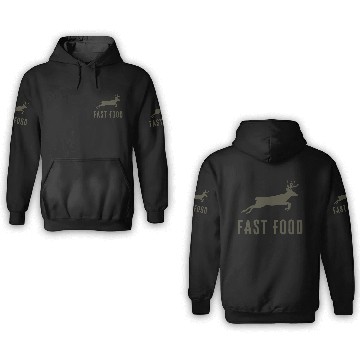 Discover Fast food funny deer 3D Hoodies