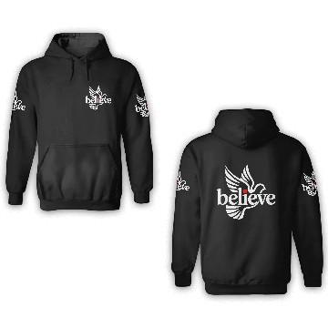 Discover Believe white 3D Hoodies