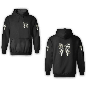 Discover Coquette Bow Baseball Player Camouflage US Flag 3D Hoodies