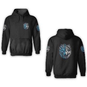 Discover Dragon Wolf Fusion - Epic Beast Split Face Art 3D Hoodies