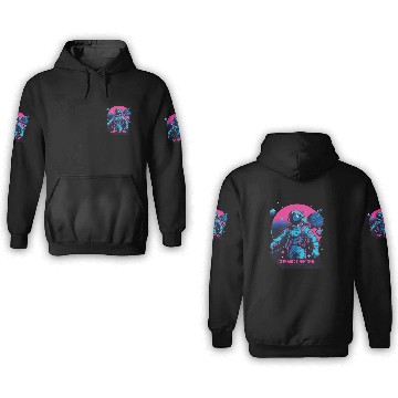Discover Cosmic Drifter Synthwave 3D Hoodies
