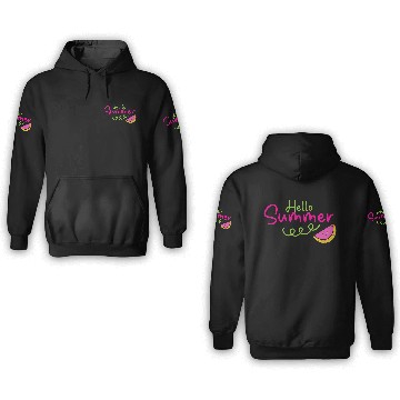 Discover Hello Summer Cute Watermelon 3D Hoodies