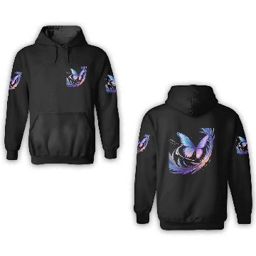 Discover Spectrum Wings – Abstract Floral Butterfly Design 3D Hoodies