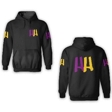 Discover HH Logo – Old School Vibes in Purple & Gold 3D Hoodies