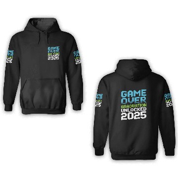 Discover Game Over – Graduation Unlocked 2025 3D Hoodies Gift