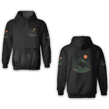 Discover Scenic Nature View – Peaceful Landscape design 3D Hoodies