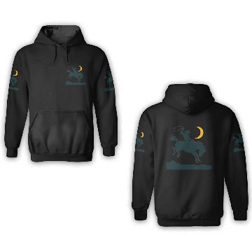 Discover Wild West Night Cowboy 3D Hoodies