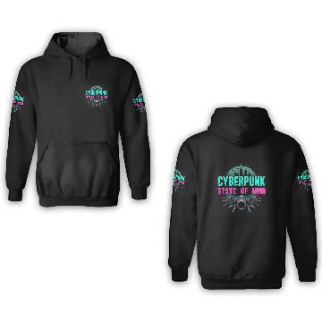 Discover Cyberpunk State of Mind 3D Hoodies