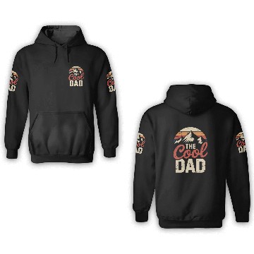 Discover Retro Cool Dad Hiking 3D Hoodies