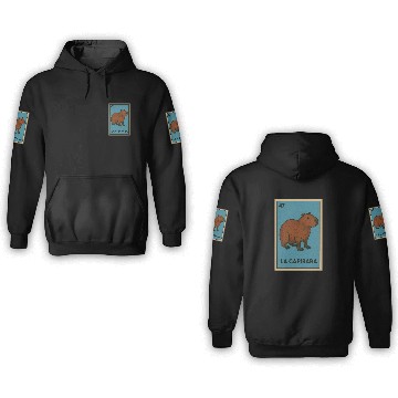 Discover LA CAPIBARA - THE CAPYBARA - LOTERÍA CARD 3D Hoodies