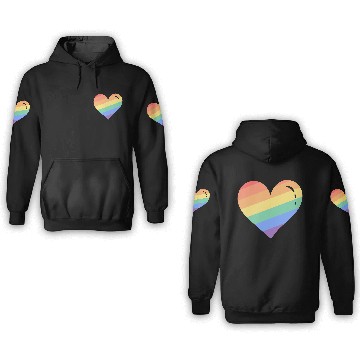 Discover Rainbow Pride Heart 3D Hoodies