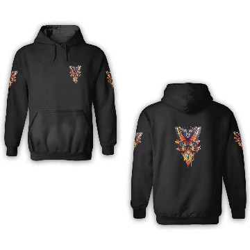Discover Fire Drip Butterfly – Psychedelic Tattoo 3D Hoodies