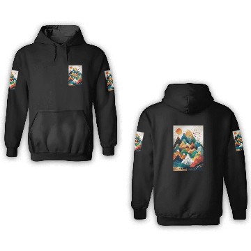 Discover Geometric Summit 3D Hoodies