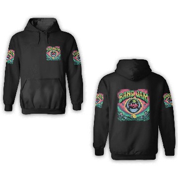 Discover Psychedelic Band Jam Poster with Mechanical 3D Hoodies