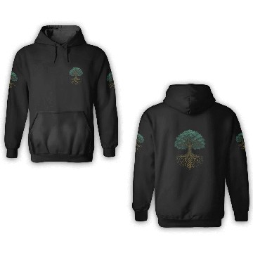 Discover Ancient Yggdrasil Tree of Life – Celtic Forest Roo 3D Hoodies