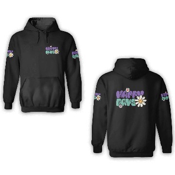Discover Happy Days | Groovy Retro Daisy Flower 3D Hoodies