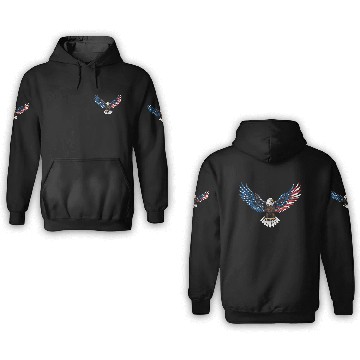 Discover us flag colored eagle 3D Hoodies