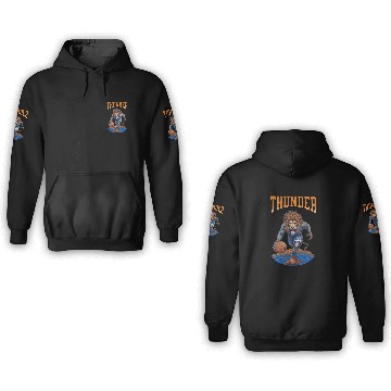 Discover thunder championship Lion Hoops Mascot Sports 3D Hoodies