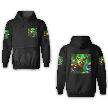 Discover Demon Fox in Enchanted Forest – Fantasy Creature 3D Hoodies