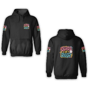 Discover Class of 2037 Grow With Me, groovy back to school 3D Hoodies