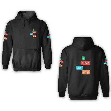Discover I Love My Dog – Colorful Bold Typography Design fo 3D Hoodies