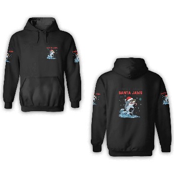 Discover Jingle Jaws – Santa Jaws Is Coming to Town 3D Hoodies