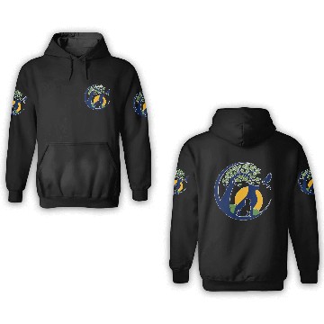 Discover Serene Wilderness Canine and Feline Scene 3D Hoodies