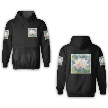 Discover Serene Water Lily Floral Print 3D Hoodies