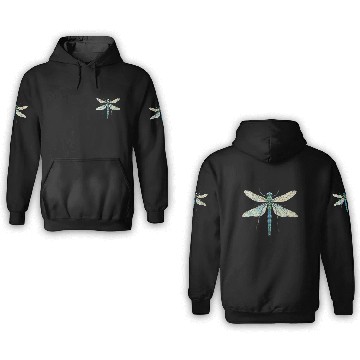 Discover Dragonfly design insect art entomology I love bugs 3D Hoodies