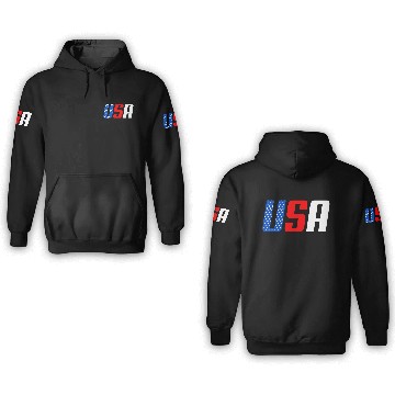 Discover Stars and Stripes USA Flag Design 3D Hoodies