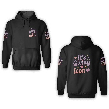 Discover Colorful Heart and Star Themed Giving Icon 3D Hoodies