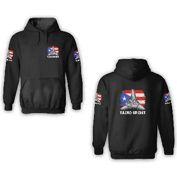 Discover Puerto Rico Cemi Triangle Statue Flag 3D Hoodies