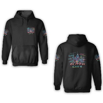Discover Neon Cyberpunk Cityscape Design 3D Hoodies