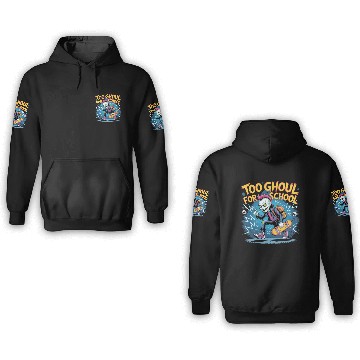 Discover Too Ghoul for School – Punk Ghost Halloween 3D Hoodies