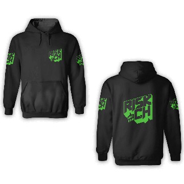 Discover Vibrant RISK IT ALL Graphic 3D Hoodies