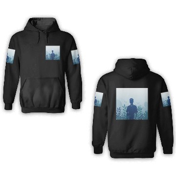Discover Serene Forest Silhouette 3D Hoodies
