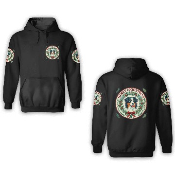 Discover Merry Christmas Australian Shepherd 3D Hoodies