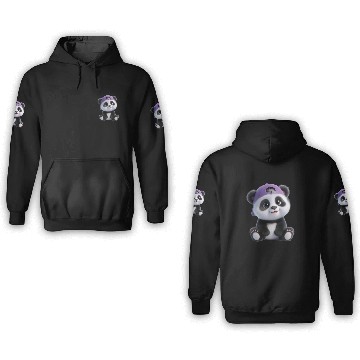 Discover Adorable Panda Boy with Cap 3D Hoodies