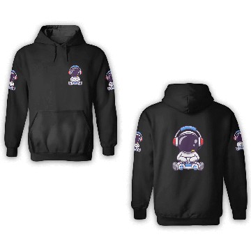 Discover Galactic Gamers Alien Cartoon Design 3D Hoodies