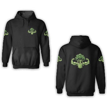 Discover Muscular Broccoli 3D Hoodies