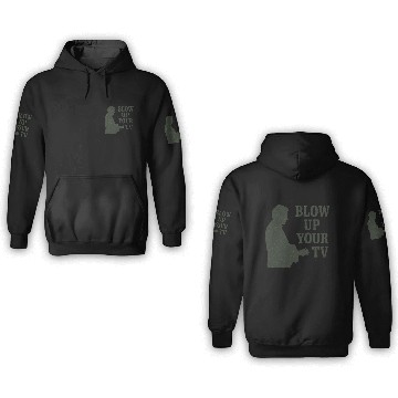 Discover Blow Up Your TV! Dark Green 3D Hoodies