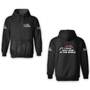 Discover Best Mom Ever with Heart Icons 3D Hoodies