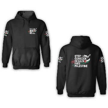Discover Free Palestine Now – End Genocide in Gaza 3D Hoodies