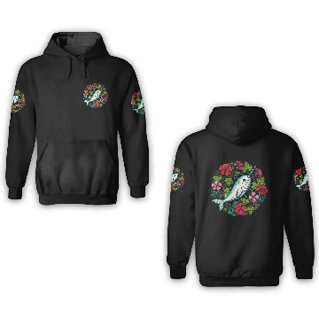 Discover Whimsical Narwhal Amid Floral Bloom 3D Hoodies