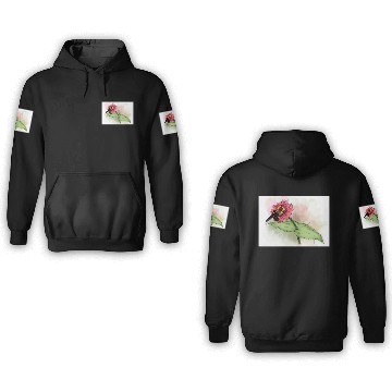Discover Wildflower and Bumblebee Illustration 3D Hoodies