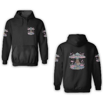 Discover Galactic Blossom UFO Design 3D Hoodies