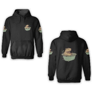 Discover Capybara is Enjoying Its Bathtub 3D Hoodies