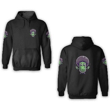 Discover Whimsical Broccoli with Afro Hair 3D Hoodies