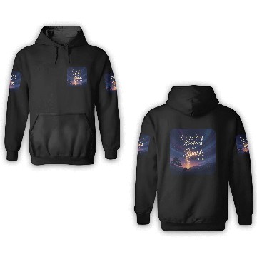 Discover Spark of Kindness Night Sky  3D Hoodies